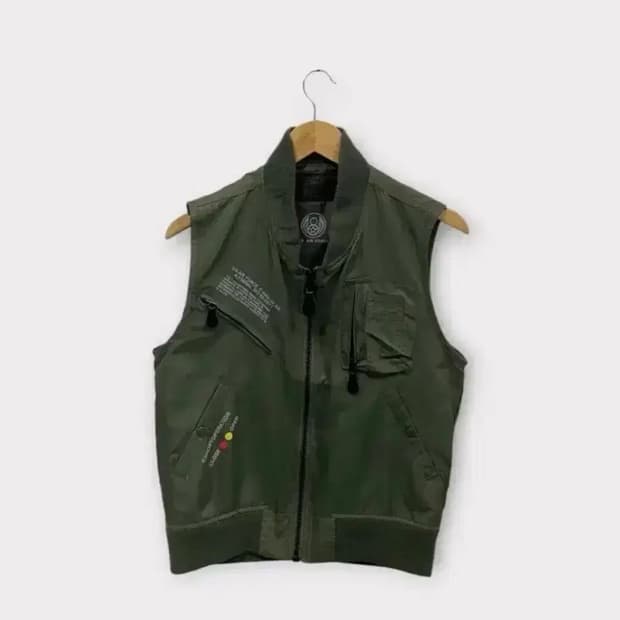 U.S AIR FORCE 항공 카키색 빈티지 조끼 M