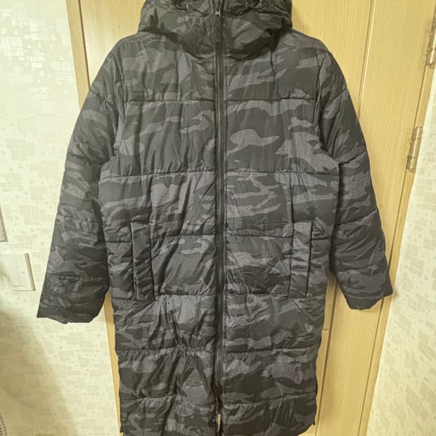 디키즈 카모 패턴 롱패딩