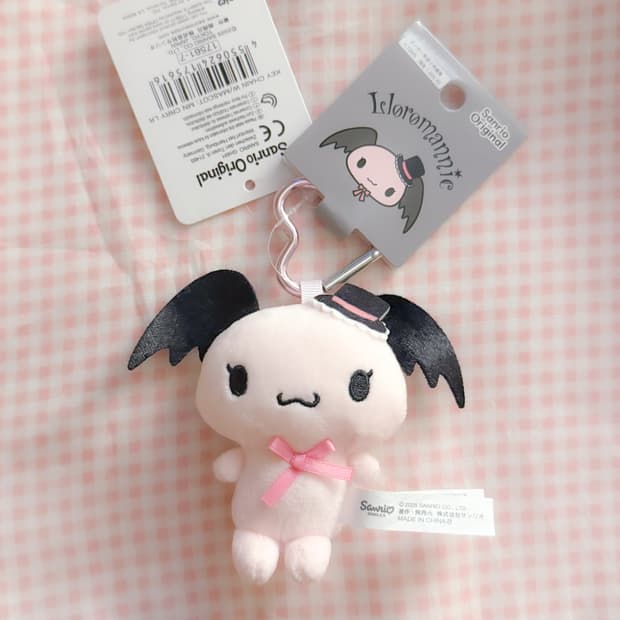 산리오 롤로매닉 체리 하트 카라비너 마스코트 인형 키링