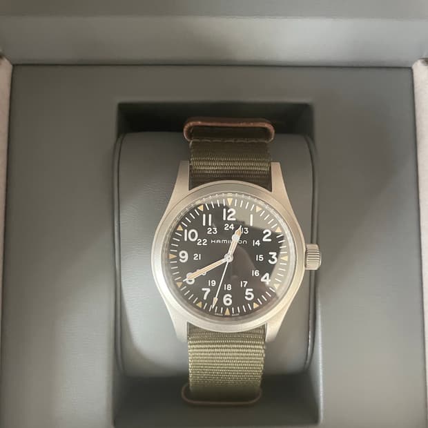 해밀턴 카키필드 메카니컬 38mm 흑판