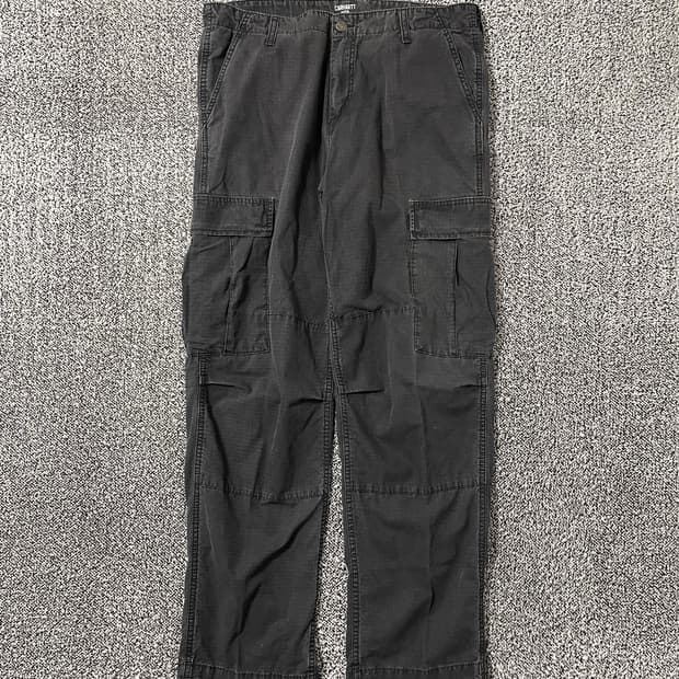 빈티지9. 칼하트 WIP 레귤러 카고 팬츠 워크 팬츠 면바지 딥차콜