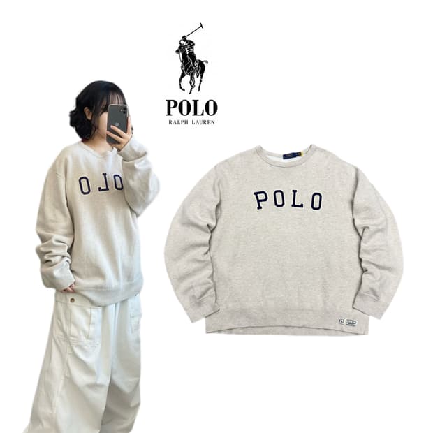 폴로 신형 XL 오버핏 아치로고 맨투맨