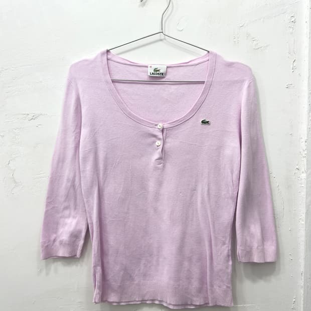 lacoste pink slim top
