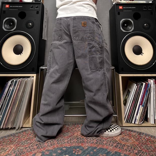 칼하트 가죽탭 싱글니 카펜터팬츠