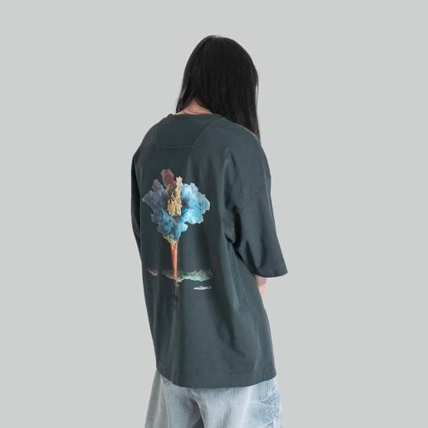 [S] Juun.J Kim Keever 준지 킴 키버 반팔티 그린