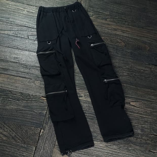 [어나더유스] 멀티 포켓 D링 고딕 펑크 카고 스웻 팬츠 M18357