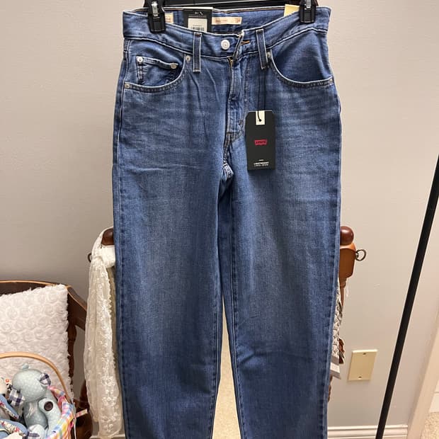 리바이스 정품 배기 대드 진 | 요즘 대세 와이드핏 데님 팬츠