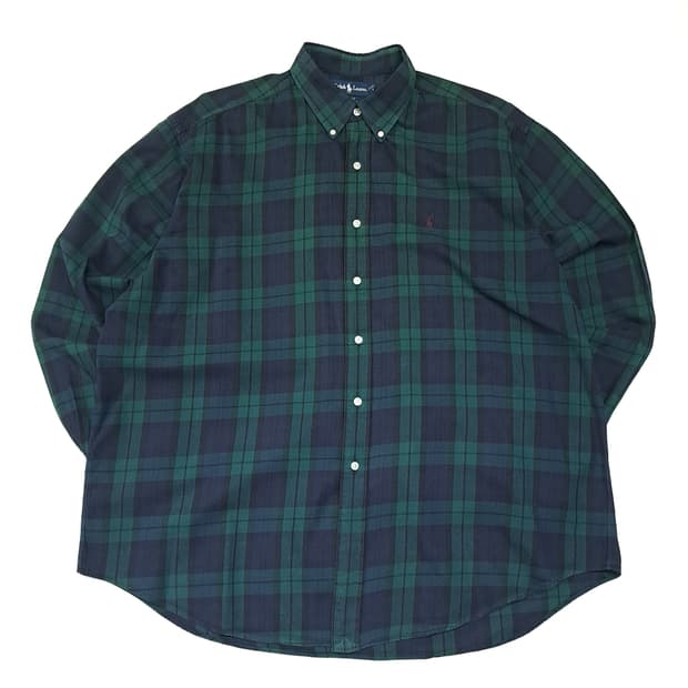 CL681 XL 폴로 90s 홍콩판 클래식 블랙워치 타탄체크 셔츠 남방
