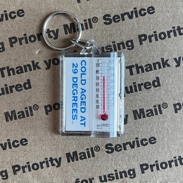90s vtg Thermometer Keyring