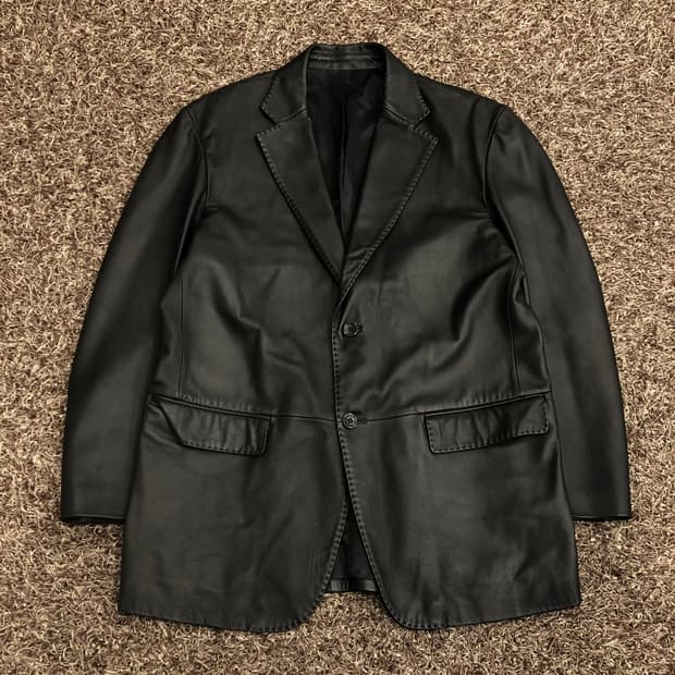 니나리치 양가죽 레더 블레이저 가죽 자켓