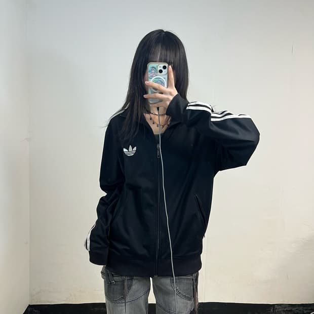 Adidas black firebird jersey
