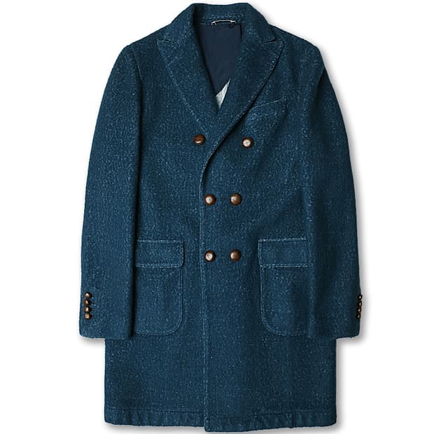 헤보 [Hevo] 청록 코튼 라나 버진 울 이태리 더블 코트