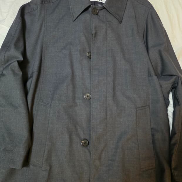 MNGU 차콜 벨티드 트렌치 코트