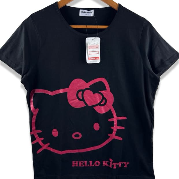 헬로키티 블랙핑크 반팔티셔츠3022