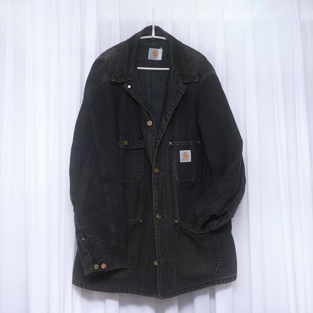 칼하트 OG 초어 코트 자켓 블랙 샌드스톤 (XL / 105+)