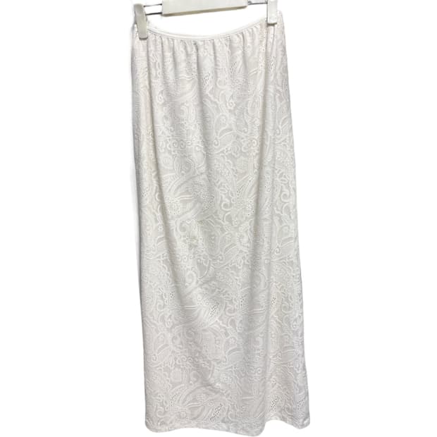 모노하 레이스 스커트 화이트 Lace band long skirt