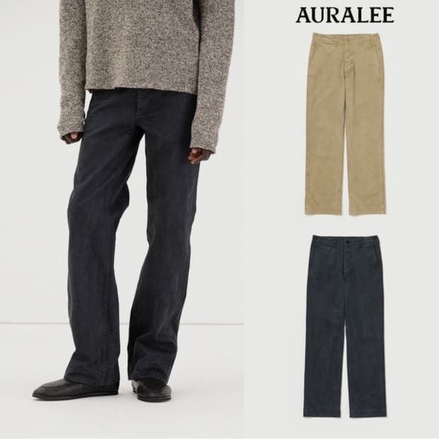 오라리 AURALEE PRODUCT DYED FINX 치노 내로우 