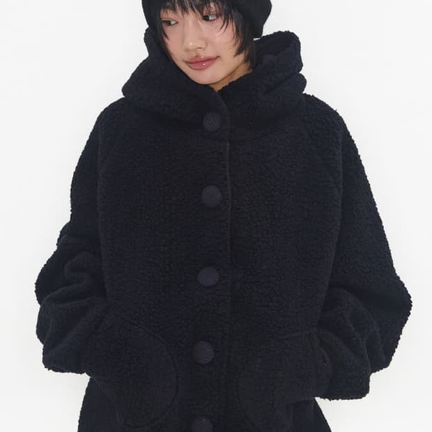 익스파이어드걸 Sherpa Cloud Jacket Navy
