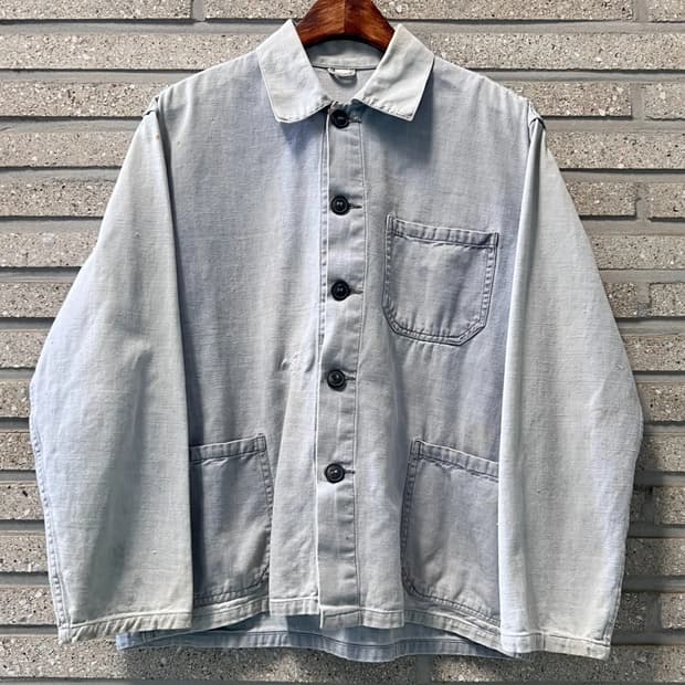 [M]90's 빈티지 페이딩 3포켓 프렌치 워크 자켓