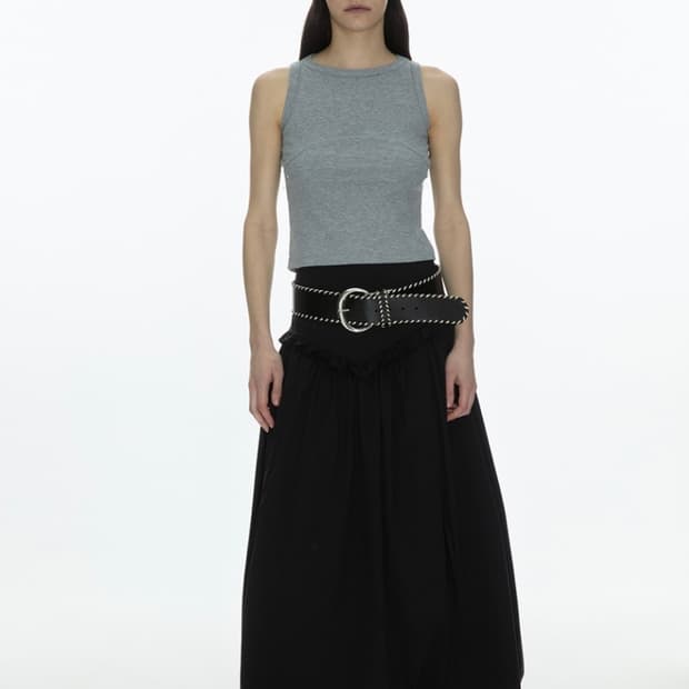 밀로 우먼 셔링 맥시 스커트