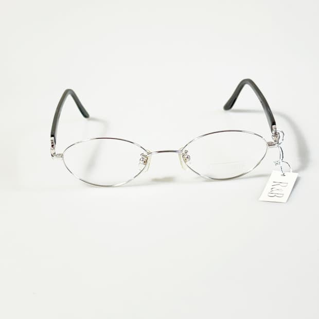R&B EYEWEAR 실버 메탈 슬림 오벌 프레임 빈티지 안경