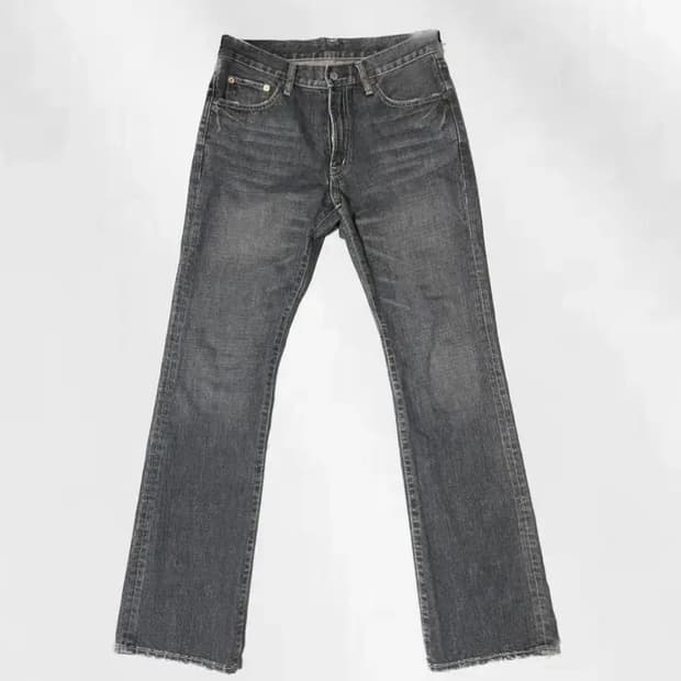 크루빈티지 흑청 로우라이즈 부츠컷 팬츠