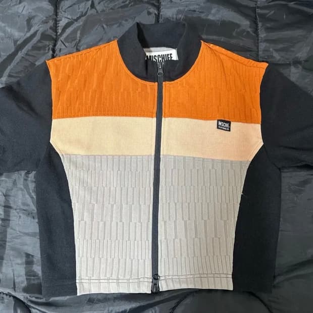 미스치프 바이커 반팔 투웨이 집업 M