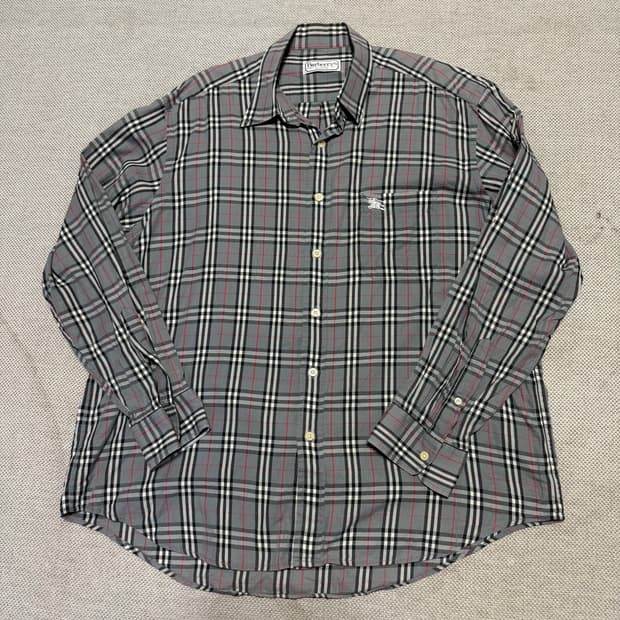 버버리 빈티지 체크 긴팔 셔츠