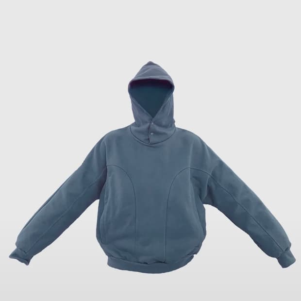 그레일즈 지오메트리 후드 미드나잇 블루