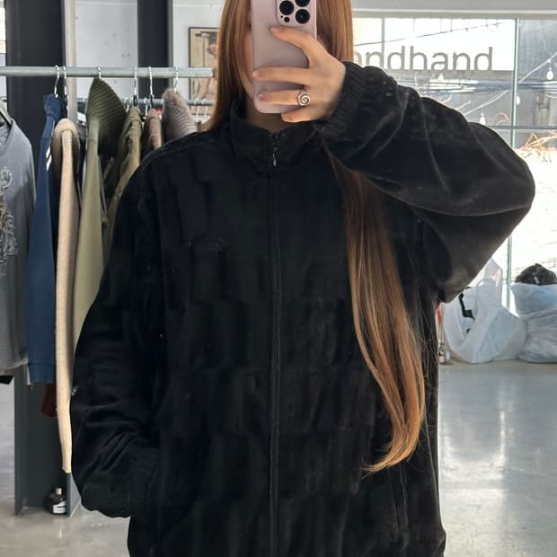 슈프림 자수로고 벨루어 트랙자켓 