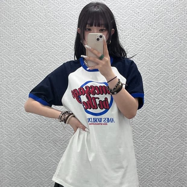 아메스 월드와이드 스트릿 키치 나그랑 반팔티 M C10907