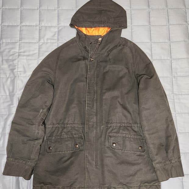 캔버스 코튼 후드 자켓