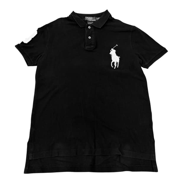 폴로 랄프로렌 화이트 빅포니 블랙 pk카라 반팔티