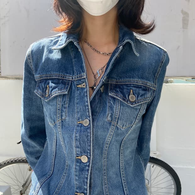 여성 빈티지 트러커 데님 자켓