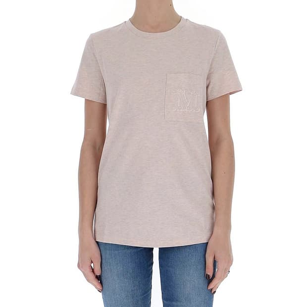 막스마라 로고 패치 포켓 티셔츠