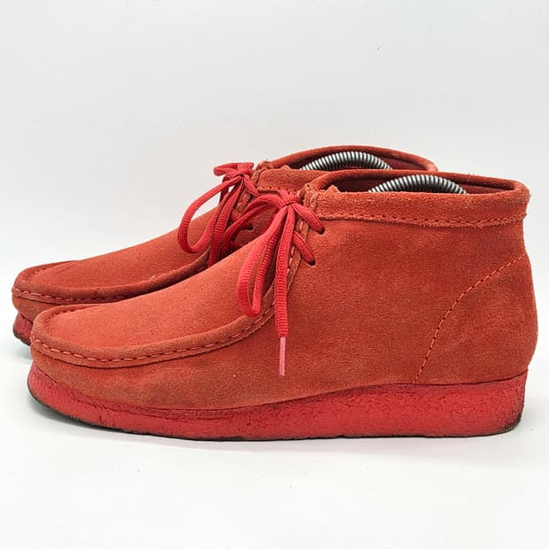 클락스 왈라비 부츠 레드 스웨이드 (UK 9)