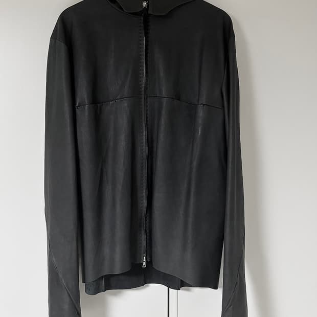 maurizio amadei leather hooded aviator