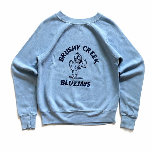 70's 'BRUSHY CREEK BLUEJAYS' 스웻셔츠 우먼즈 M