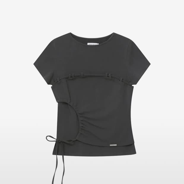미세키서울 String shirring short sleeve