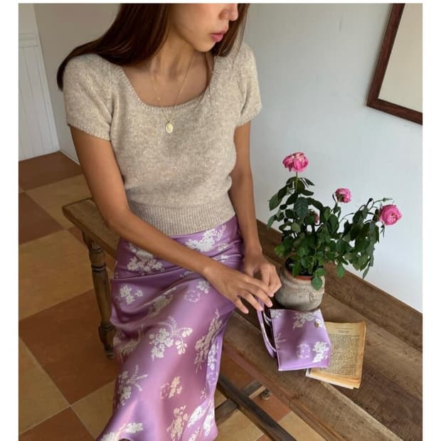 MEMO 자체제작 프리사이즈✨ 현재판매중 정가110,800원 펄 니트 반