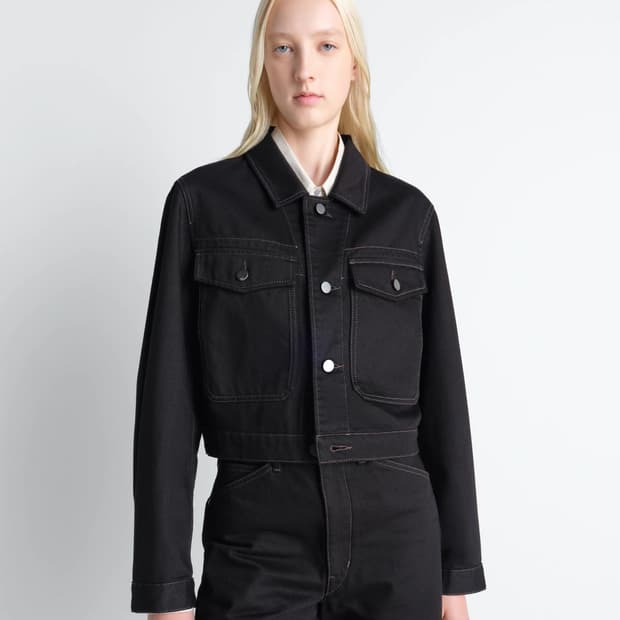 [36,38]르메르 26ss 크롭 데님 블루종/블랙