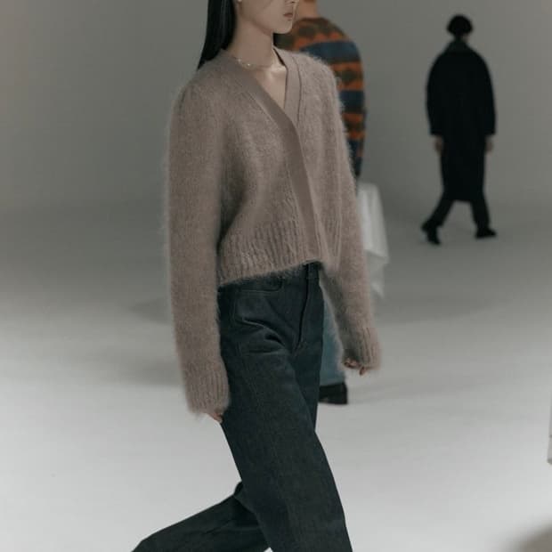 [Amomento] 아모멘토 그랜마 가디건 -핑크