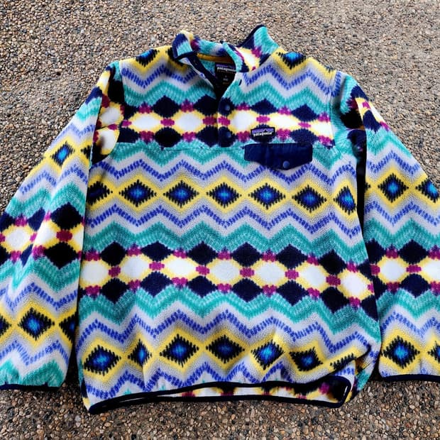 파타고니아 신칠라 스냅T 팀버 트위스트 아즈텍 패턴 멕시코