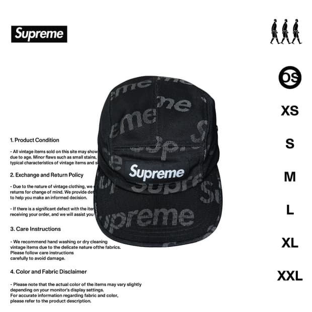 슈프림 렌티큘러 캠프 캡