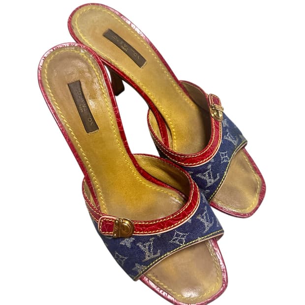 루이비통y2k 갸루 데님 힐