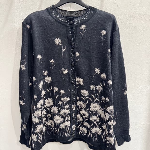 japan vintage 플라워 옆트임 거디건
