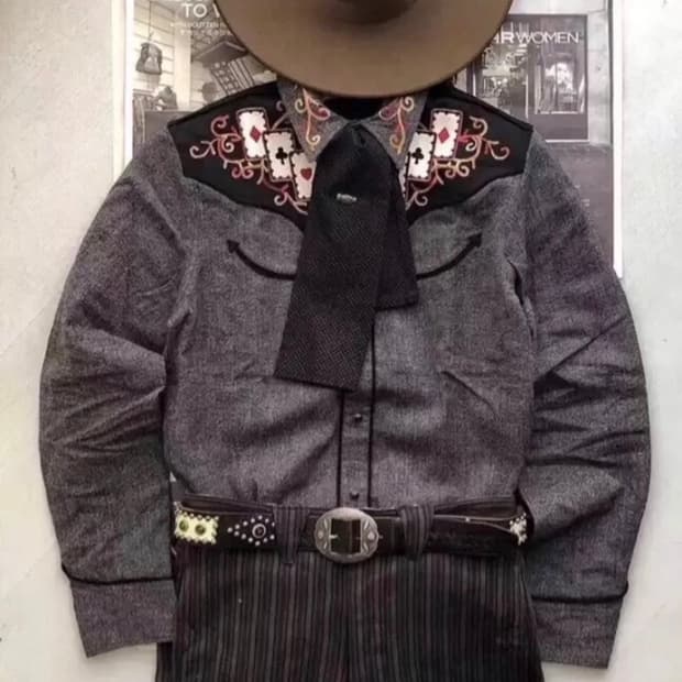 RRL 갬블러 웨스턴 셔츠 L