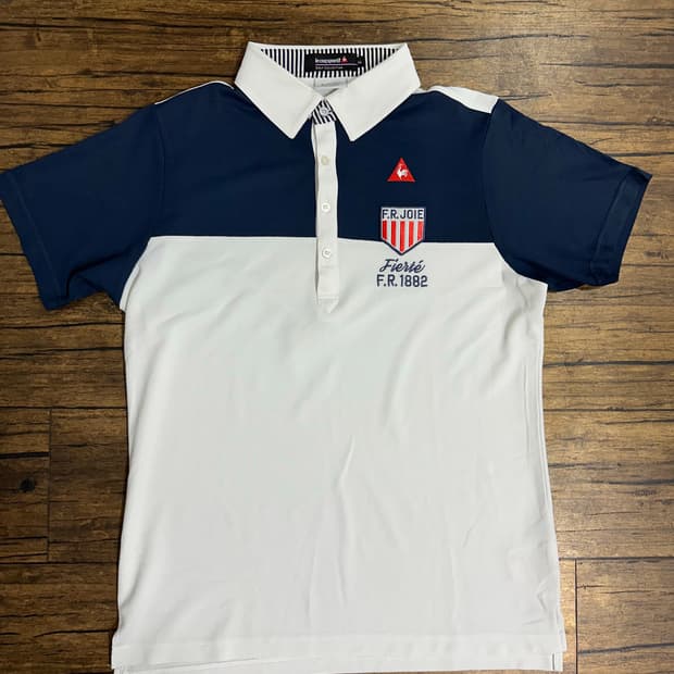 르꼬끄골프 남성 카라티 LL 네이비/화이트 새제품