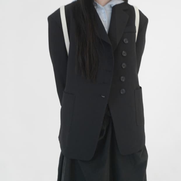 애프터먼데이 porter unbalance jacket 블랙 새상품