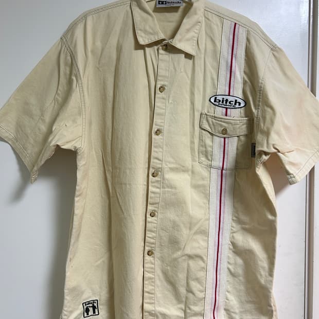 Bitch skateboards bowling shirt L
